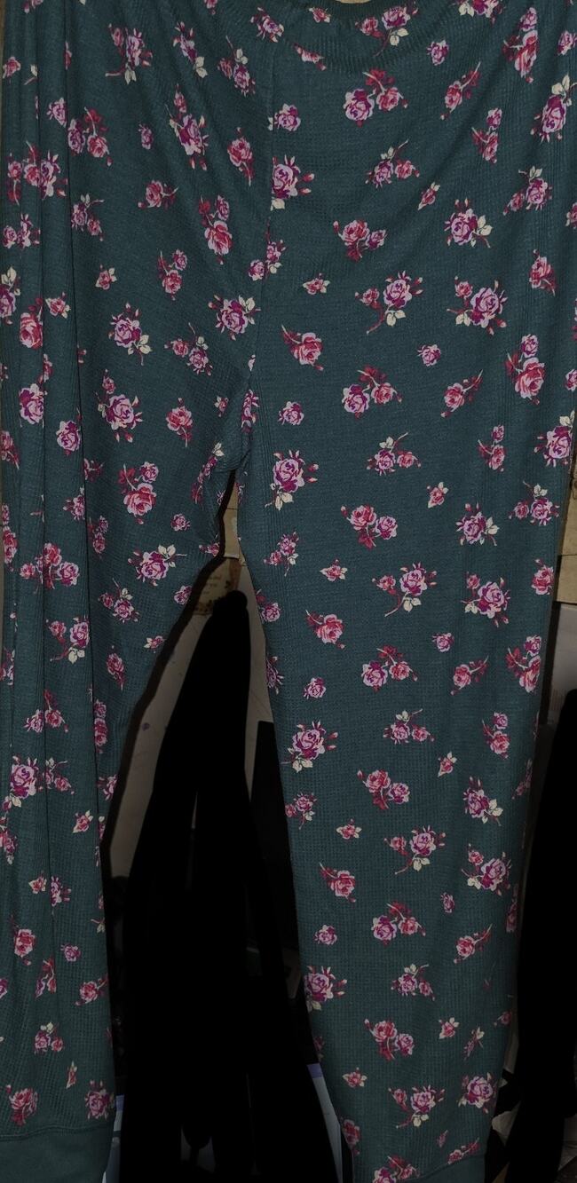 Sonoma XL Pajama Pants Green Pink Flowers NWT Very soft!